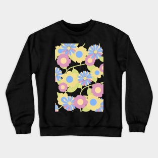 Spring Bright Floral Pattern Crewneck Sweatshirt